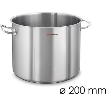 Hrnec G.Gastro Hrnec na polévku Jumbo - Ø 200 mm - výška 200 mm | Hrnec na vaření velký | Hrnec z nerezové oceli | Hrnec Jumbo