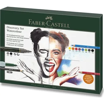Pastelka FABER-CASTELL Discovery Set akvarelové techniky, 12ks