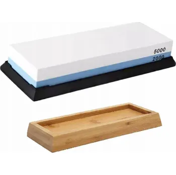 Brusný kámen s bambusovou základnou a úhlovým vodítkem - 2000/5000 KP-37740