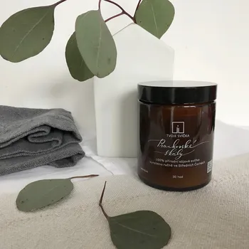 Svíčka Vonná svíčka PRACHOVSKÉ SKÁLY - levandule - černá s víčkem střední