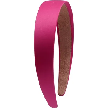 Čelenka Široká saténová čelenka na vlasy pro ženy | saténová čelenka, dámské stylové doplňky - Tmavě růžová