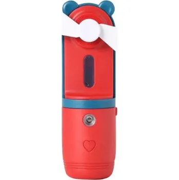 Vzduchotechnika Přenosný USB ventilátor s vodní mlhou - červená