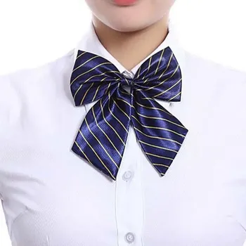 Motýlek Elegantní dámský motýlek z hedvábí s pruhy | Dámská mašle na krk - AC