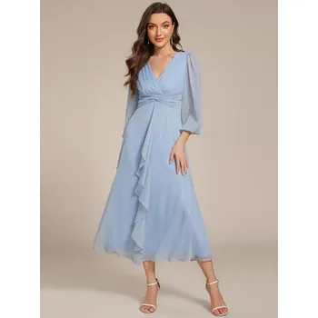 Dámské šaty Ever Pretty dámské šaty EP01977-5 modrá 7XL