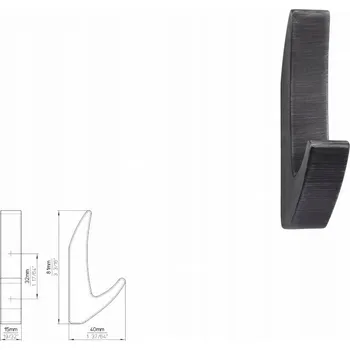 Věšák Nábytkový věšák SIRO 2433/ZN75, efekt kartáčovaného železa