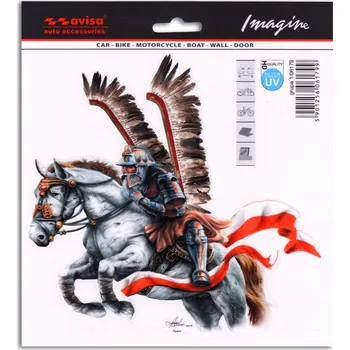 Samolepicí dekorace na vozidlo Nálepka samolepka husar husaři Polsko KŮŇ