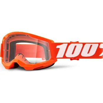Motocyklové brýle Dětské MX brýle 100% STRATA 2 Orange , dětské motokrosové brýle
