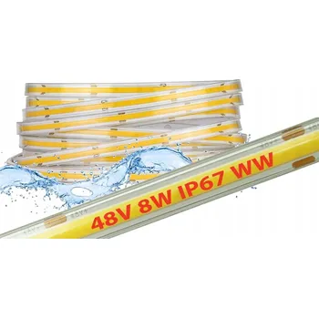 LED páska 1m LED pásek COB 48V 8W IP67 NEON PRO teplá bílá, voděodolný