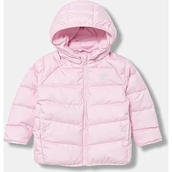 Dívčí bunda Dětská péřová bunda adidas Originals JY1133 růžová 30X, vel. 62