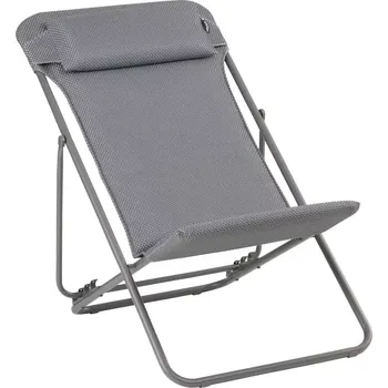 Zahradní lehátko Polohovací lehátko MAXITRANSAT+ BeComfort šedá Silver