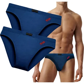 Slipy Pánské slipy slipy Atlantic 100% bavlna 2 ks (2PAK) sportovní a pohodlné MP-1159 M