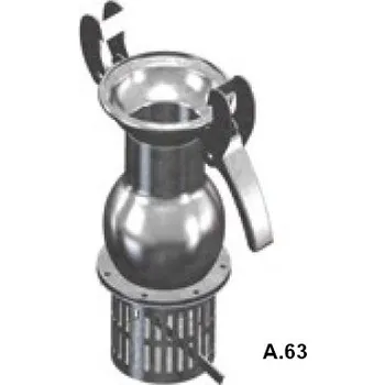 Hadicová spojka ITAL KOŠ/VENTIL TRN FEMALE-MIT - DN100, pozink, část s háky a klapkou, síto podélné