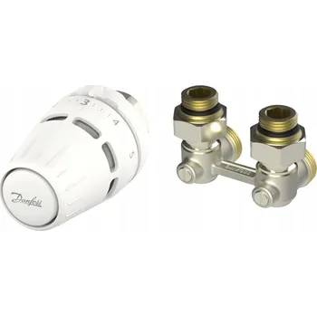 Hlavice pro radiátor ÚHLOVÁ TERMOSTATICKÁ SADA 1/2'' VENTILY + HLAVICE