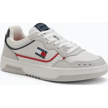 Pánské tenisky Pánské boty Tommy Jeans Cupsole Elevated Leather red/white/black