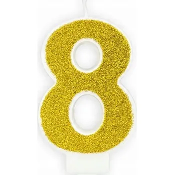 Dortová svíčka Narozeninová SVÍČKA Číslice Číslice SVÍČKY Pro Děti Na dort Číslice 8 7cm