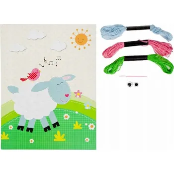 kreativní sada KREATIVNÍ SADA Velikonoce Jehně k VYŠÍVÁNÍ pro děti CRAFT WITH FUN
