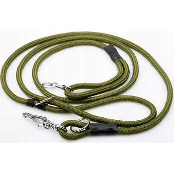 Vodítko pro psa Oboustranné Vodítko PP 4WILD 10 mm 3 m - khaki