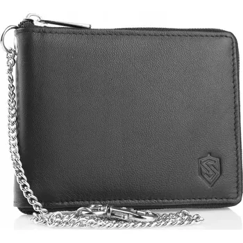 Peněženka Stevens peněženka z pravé kůže černá - muž