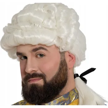 Karnevalová paruka Guirca paruka krátké bílé kudrnaté vlasy