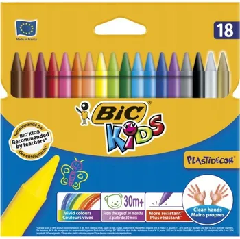 Pastelka Voskovky BIC 18 barev pro školáky