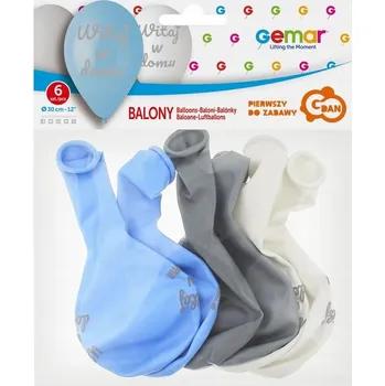 Balónek DEKORAČNÍ BALÓNKY Vítejte doma, mix BAREV 12" sada 6 kusů GODAN BALÓN