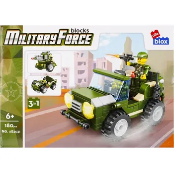 ostatní stavebnice AlleBLOX STAVEBNICE pro děti VELKÁ SADA 180 dílků. VOJENSKÁ SADA