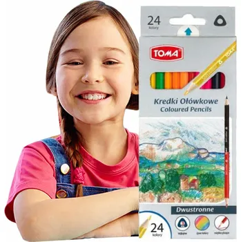 Pastelka Oboustranné Pastelky TOMA 24 školní