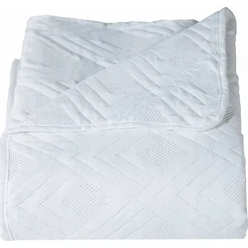 Prostěradlo Přehoz na postel z mikrovlákna Markizeta 200 cm x 220 cm bílý