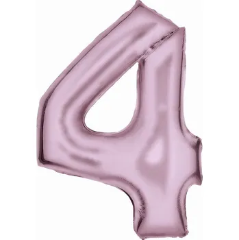 Balónek Fóliové balónky DEKORAČNÍ BALÓNKY na OSLAVU Balónek číslice 4 saténový pastelový