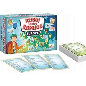 Desková hra Stolní hra DĚTI PROTI RODIČŮM: EVROPA - Hra na logické myšlení, společenská hra, strategická hra, párty hra, hra pro celou rodinu, integrační hra, hra Kangur