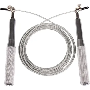 Švihadlo Merco CrossGym fitness švihadlo stříbrná