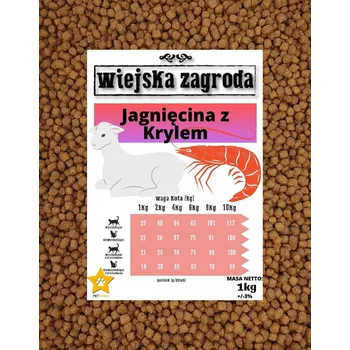 Krmivo pro kočku Wiejska Zagroda JEHNĚČÍ S KRILEM KRMIVO PRO KOČKY PO KASTRACI 1KG NA VÁHU