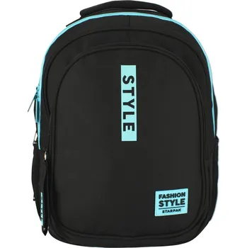 Školní batoh Vícekomorový Školní batoh Prostorný batoh na školní potřeby ergonomický Starpak černý 27 l