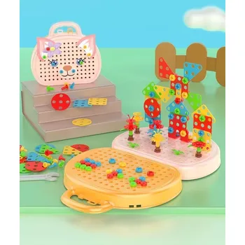 ostatní stavebnice Stavebnice Kufřík stavebnice šroubovák, šrouby, DIY sada 144 dílů