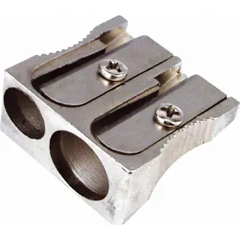 Ořezávátko Ořezávátko manuální, dvojité Titanum ořezávátko školní, ořezávátko do školy odstíny šedé a stříbrné