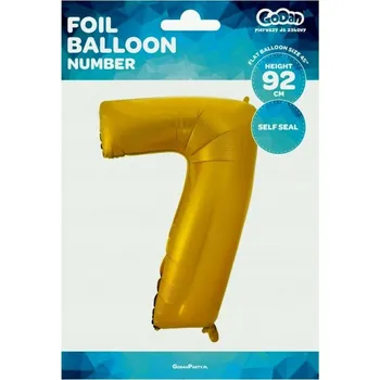 Balónek Zlatý narozeninový balónek k dekoraci 6 Číslice 92 cm