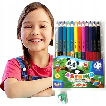 Pastelka OBOUSTRANNÉ Pastelky Astrino JUMBO 24 barev. ZÁRUKA