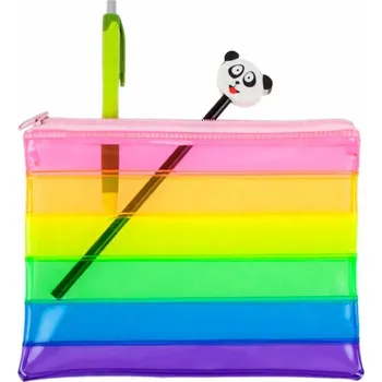 Penál BAREVNÝ ŠKOLNÍ PENÁL pouzdro na ŠKOLNÍ POTŘEBY na jeden zip STARPAK