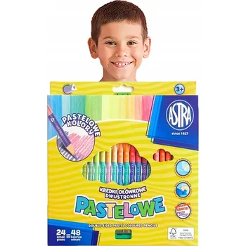 Pastelka Astra pastelky oboustranné, pastelové, 24/48