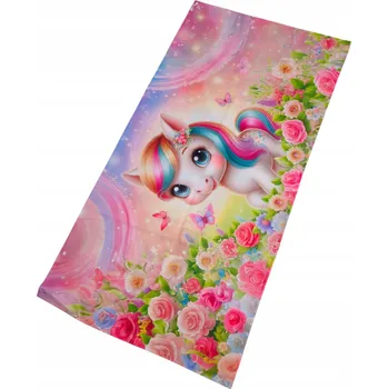 Rychleschnoucí osuška OBOUSTRANNÁ 70x140 pro DÍVKU - JEDNOROŽEC