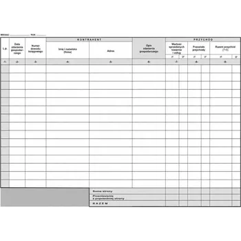 Obraz Firemní TISK Prázdný daňový doklad Kniha příjmů a výdajů 40 listů