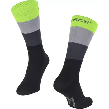 Pánské oblečení ponožky FORCE RAINBOW, černá-fluo S-M / 38-42