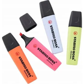 Sada 4 barevných Zvýrazňovač Stabilo multicolor fixy 4 ks