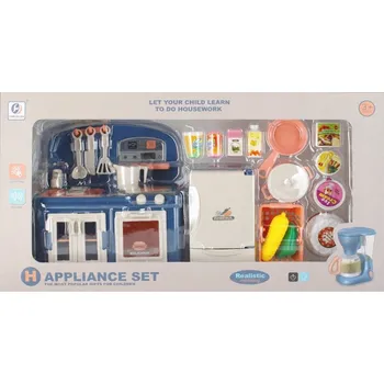 Dětská kuchyňka MINI KUCHYŇKA s příslušenstvím BAREVNÁ SADA pro děti MEGA CREATIVE kuchyňka