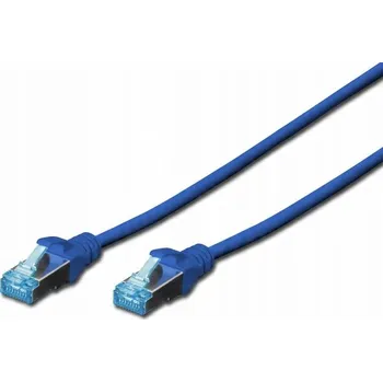 Síťový kabel Křížený kabel Digitus RJ45-RJ45, kat. 5e, 0,5 m, modrý