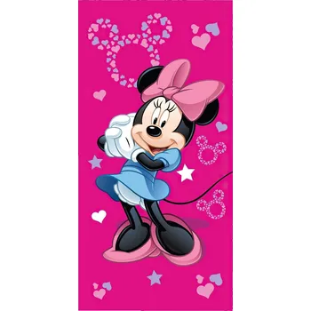 Dětská plážová osuška MINNIE PINK 05, růžová, froté, 70x140cm