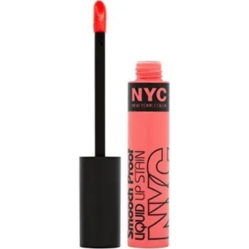 Rtěnka NYC Smooch Proof Lip Stain tekutá rtěnka 100 Faithful Coral 7 ml