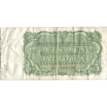 ČESKOSLOVENSKO. 5 korun 1961. Série AV. Nov. 99.