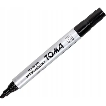 ČERNÝ PERMANENTNÍ FIX seříznutý TOMA sada SILNÝCH POPISOVAČŮ 10 KUSŮ