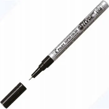 DEKORAČNÍ OLEJOVÝ POPISOVAČ stříbrný metalický PILOT permanentní popisovač